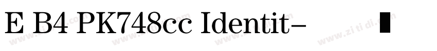 E B4 PK748cc Identit字体转换